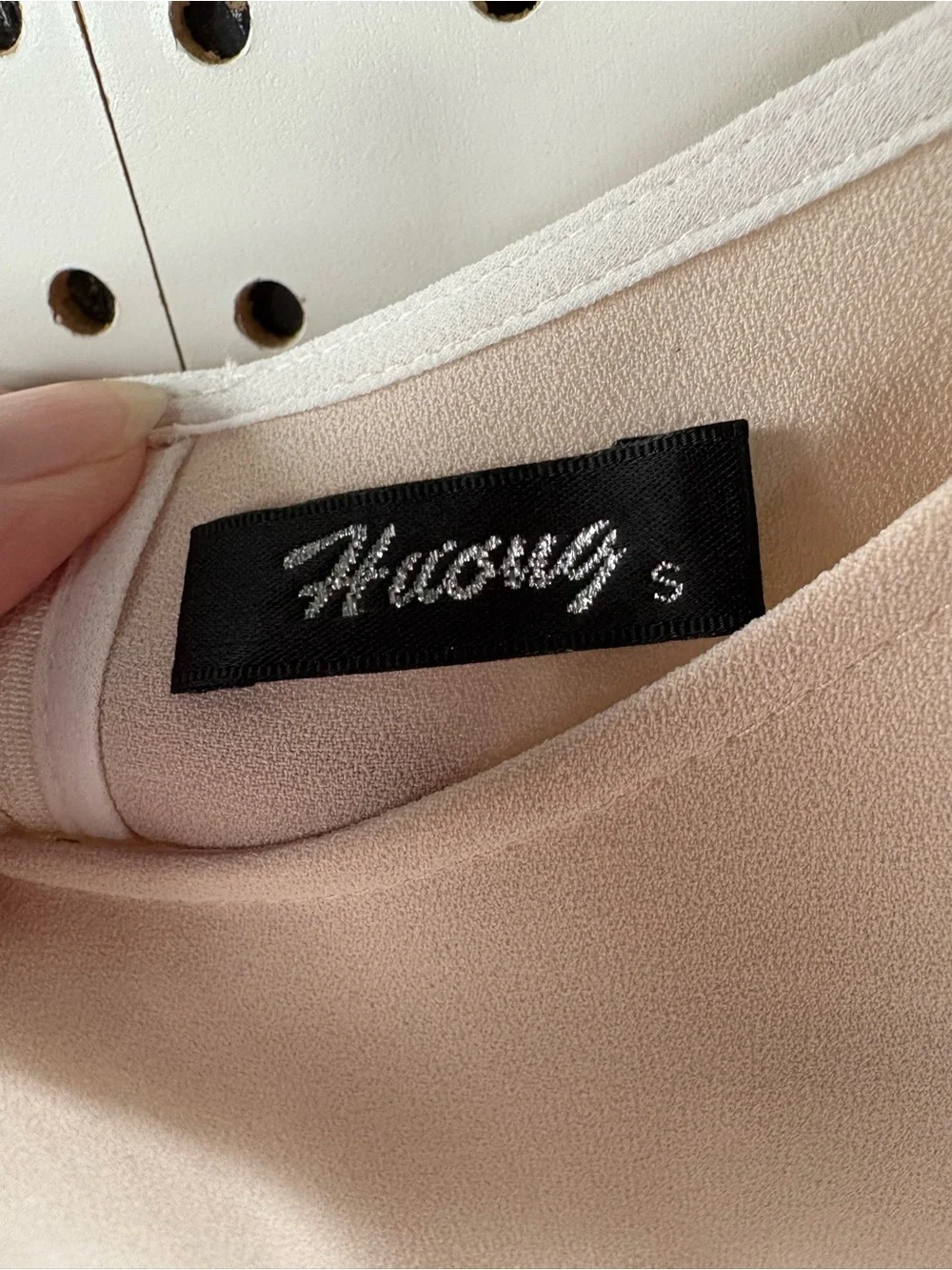 Huong Elegant Blush Short Sleeve dress with pockets size Small